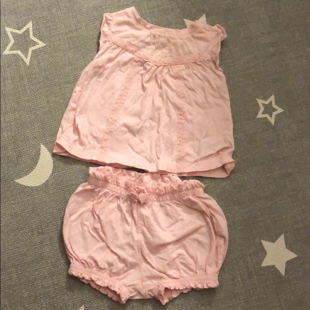 Baby gap set 6-12 months pink